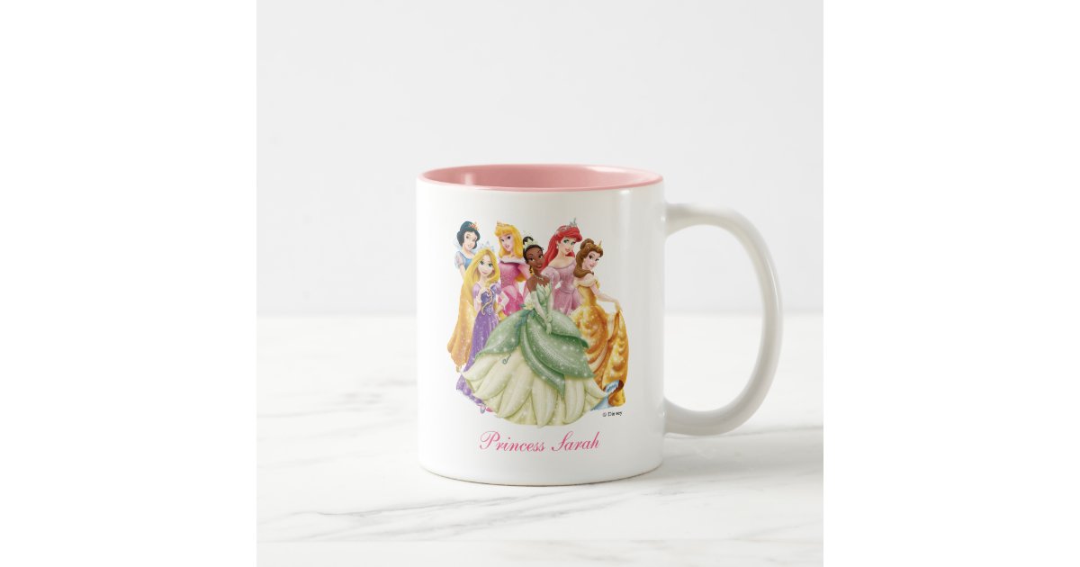 Disney Princess, Tiana Featured Center Two-Tone Coffee Mug