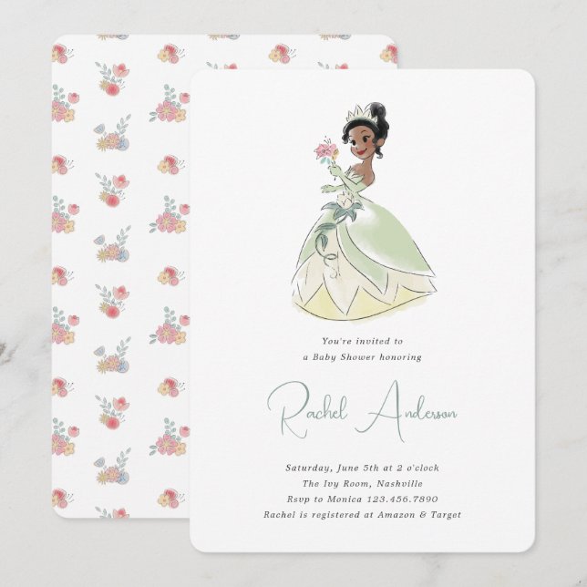 Disney Princess Tiana | Girl Baby Shower Invitation (Front/Back)