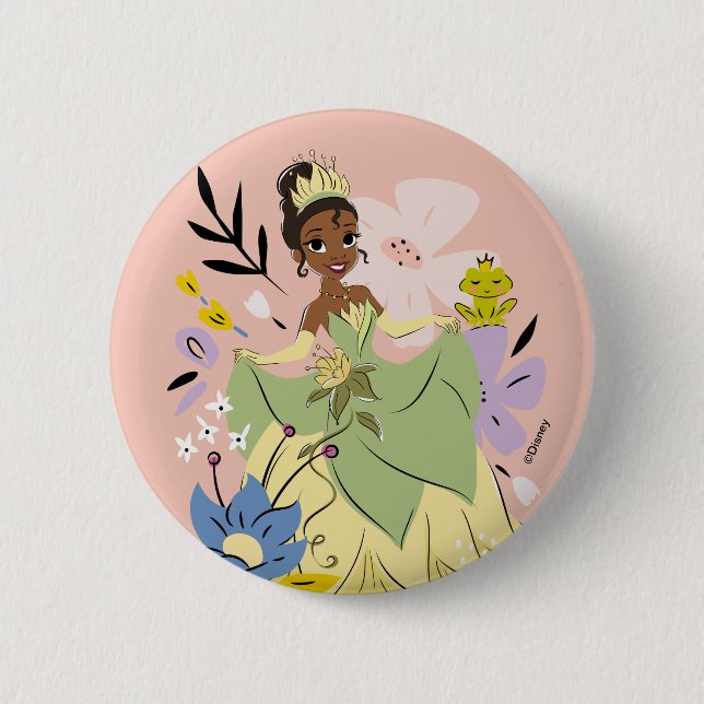 Disney Princess | Tiana in the Garden Button (Front)