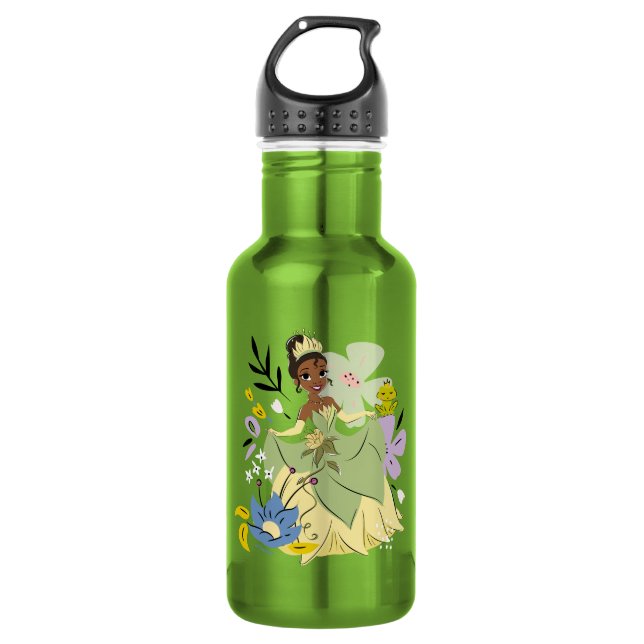 Disney Princess | Tiana in the Garden Stainless Steel Water Bottle (Front)