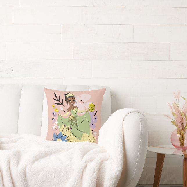 Disney Princess | Tiana in the Garden Throw Pillow (Couch)