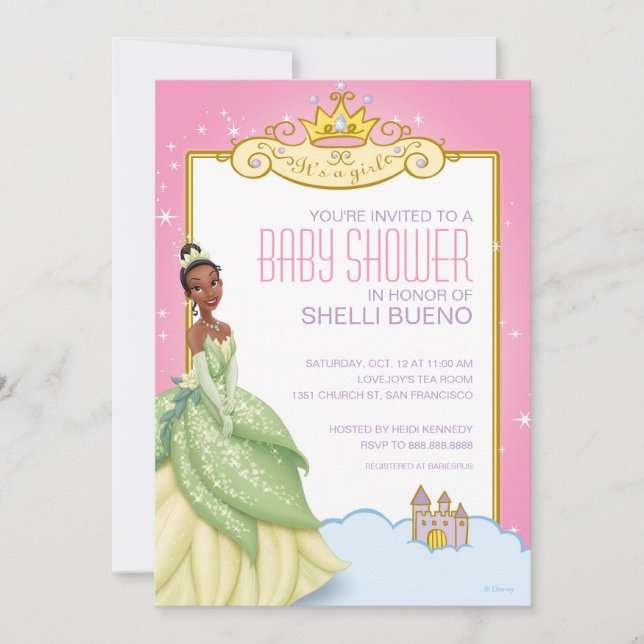 Disney Princess Tiana It's a Girl Baby Shower Invitation (Front)