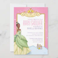 Princess and the frog baby store shower invitations