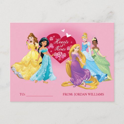 Disney Princess Valentine Holiday Postcard