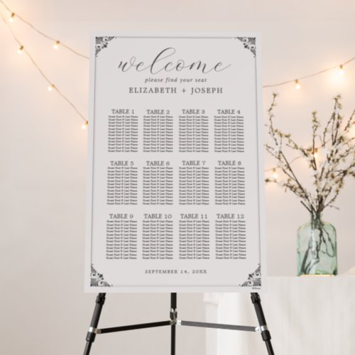 Disney Princess  Wedding Seating Chart Foam Board