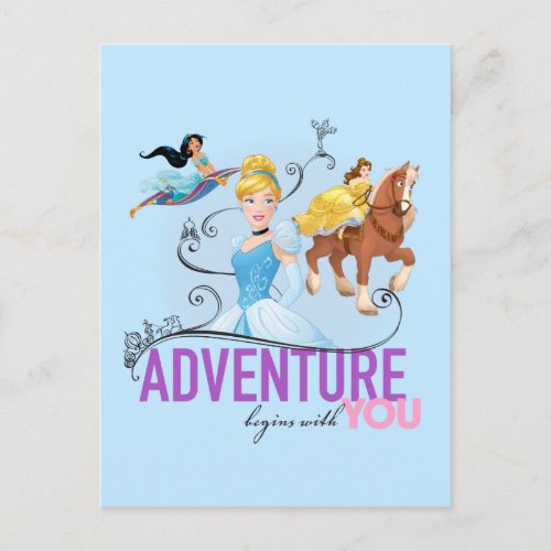 Disney Princesses  Adventure Begins With You Postcard