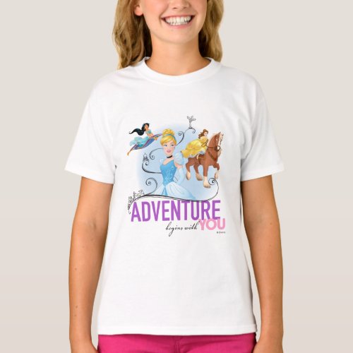 Disney Princesses  Adventure Begins With You T_Shirt