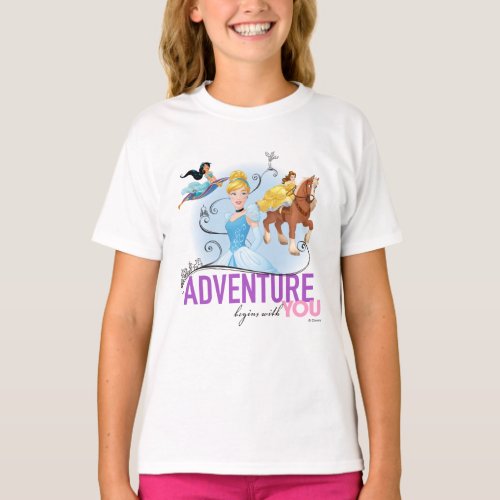 Disney Princesses  Adventure Begins With You T_Shirt