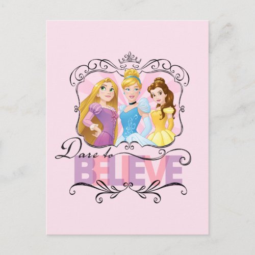 Disney Princesses  Dare To Believe Postcard