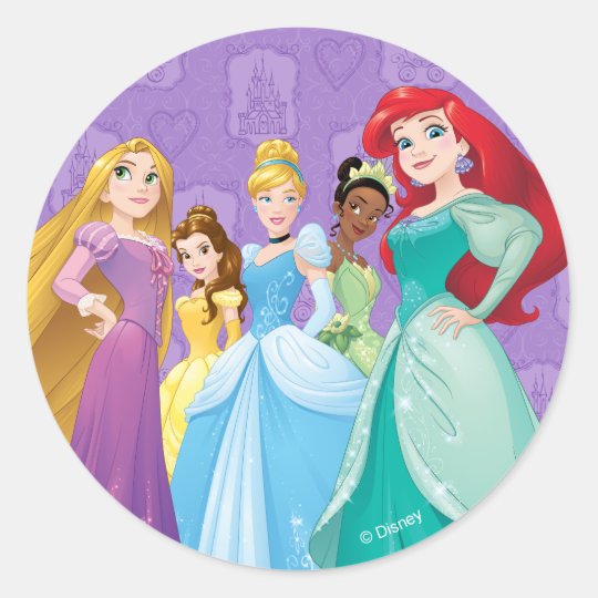 Disney Princesses Fearless Is Fierce Classic Round Sticker