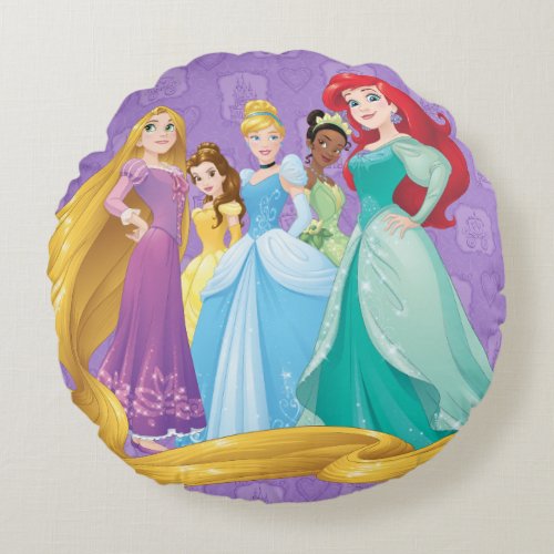 Disney Princesses  Fearless Is Fierce Round Pillow