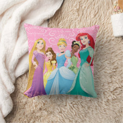 Disney Princesses Fearless Is Fierce Throw Pillow Zazzle