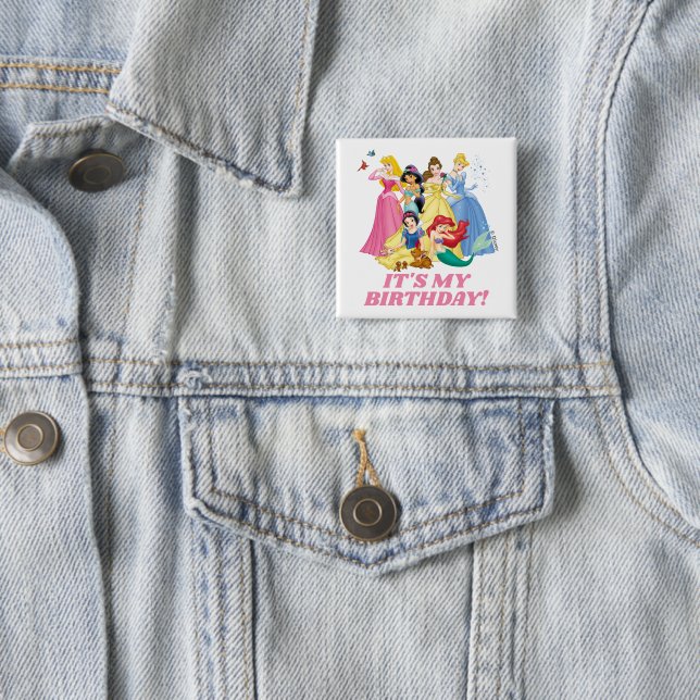  Disney Princesses | It's My Birthday Button (In Situ)