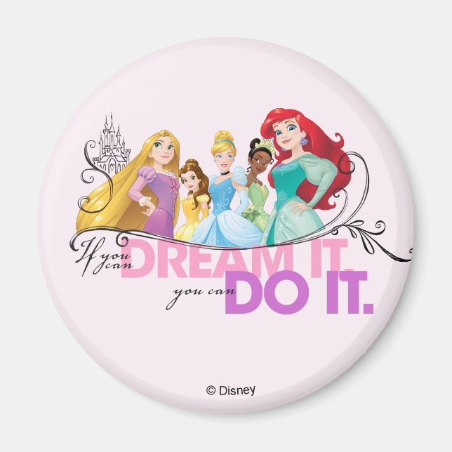 Disney Princesses | Never Give Up Magnet (Front)