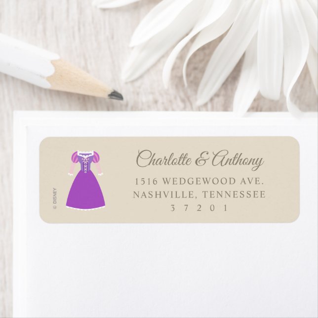 Disney Rapunzel Dress | Girl Baby Shower  Label (Insitu)