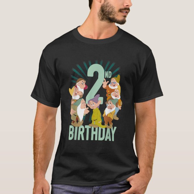 Disney Snow White Seven Dwarfs 2nd Birthday Portra T-Shirt (Front)