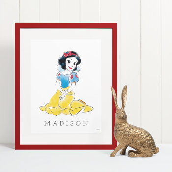 Disney Snow White Watercolor | Girl Nursery Poster by DisneyPrincess at Zazzle