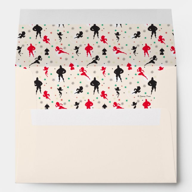 Disney | The Incredibles | Christmas Pattern Envelope (Back (Bottom))