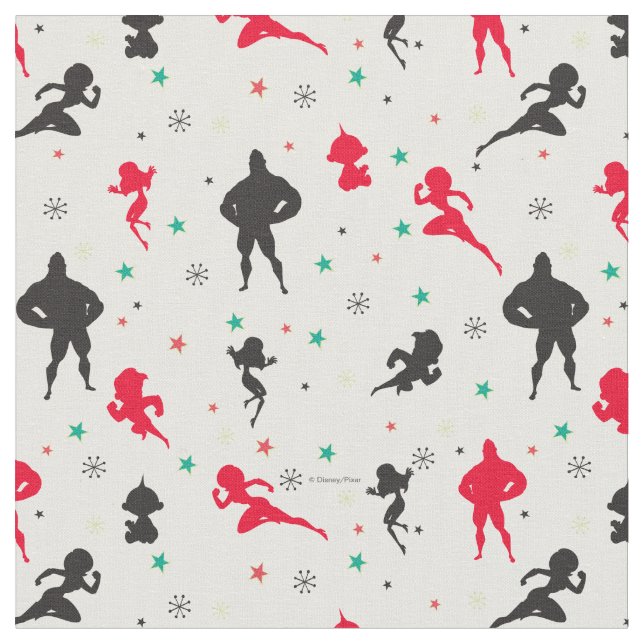 Disney | The Incredibles | Christmas Pattern Fabric (Close Up)