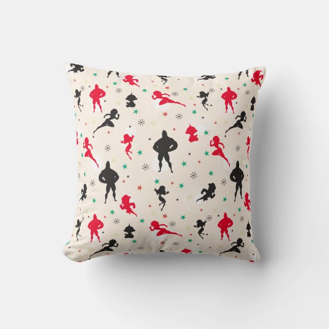 Disney | The Incredibles | Christmas Pattern Throw Pillow (Front)