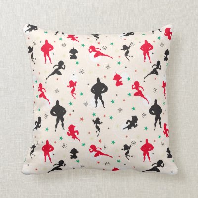 Disney | The Incredibles | Christmas Pattern Throw Pillow