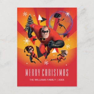 Disney The Incredibles Holiday Heroes Postcard