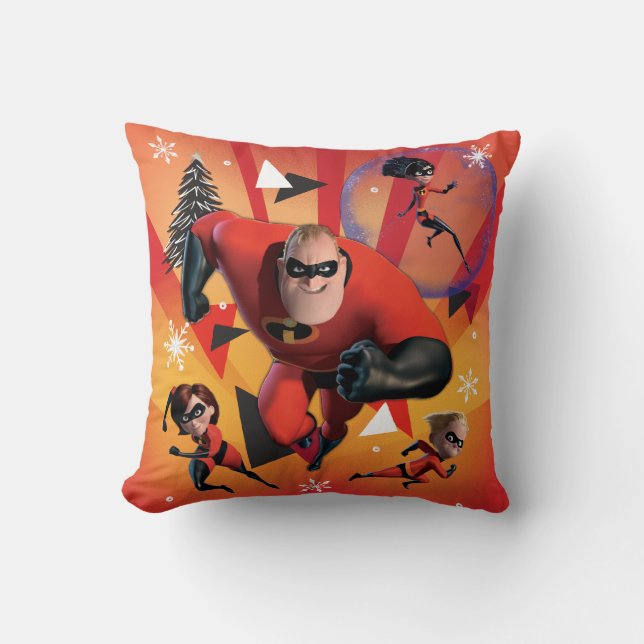 Disney | The Incredibles | Holiday Heroes Throw Pillow (Front)
