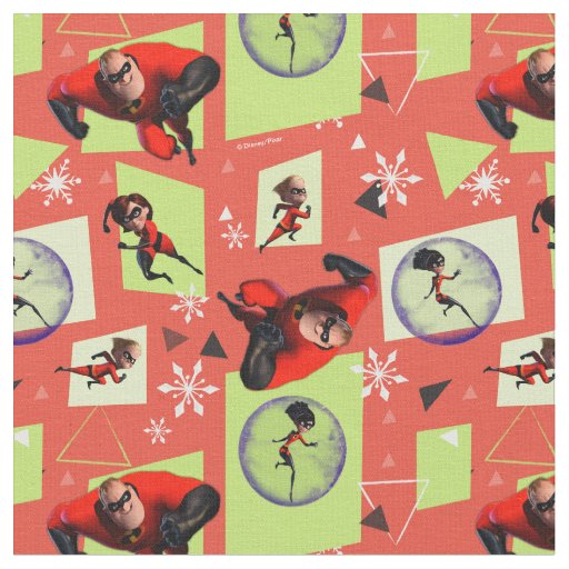 Disney | The Incredibles | Retro Holiday Pattern Fabric