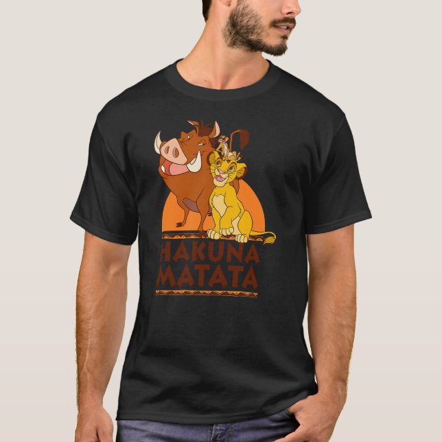 Disney The Lion King Hakuna Matata Simba Timon Pum T-Shirt (Front)