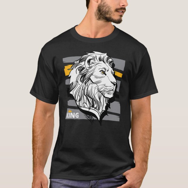 Disney The Lion King Live Action Mufasa Sketched P T-Shirt (Front)