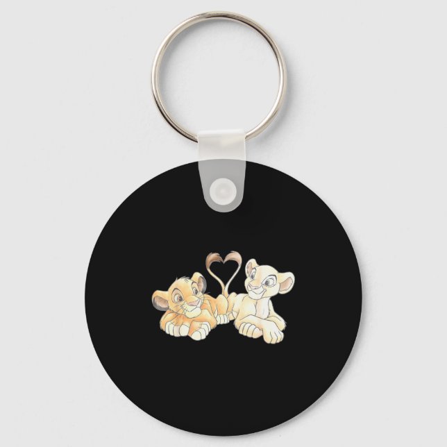 Disney The Lion King Simba And Nala Hearts Valenti Keychain (Front)