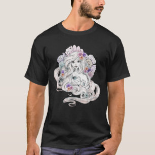 Disney The Little Mermaid Ariel Watercolor Floral T-Shirt