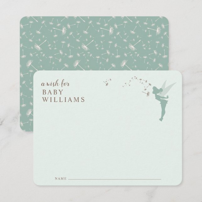 Disney Tinker Bell A Wish for Baby Shower Note Card (Front/Back)