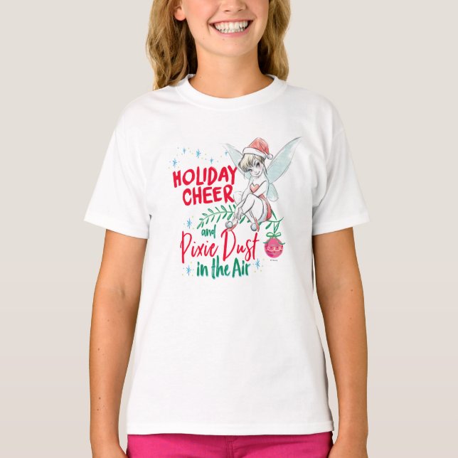 Disney | Tinker Bell | Holiday Cheer Quote T-Shirt (Front)