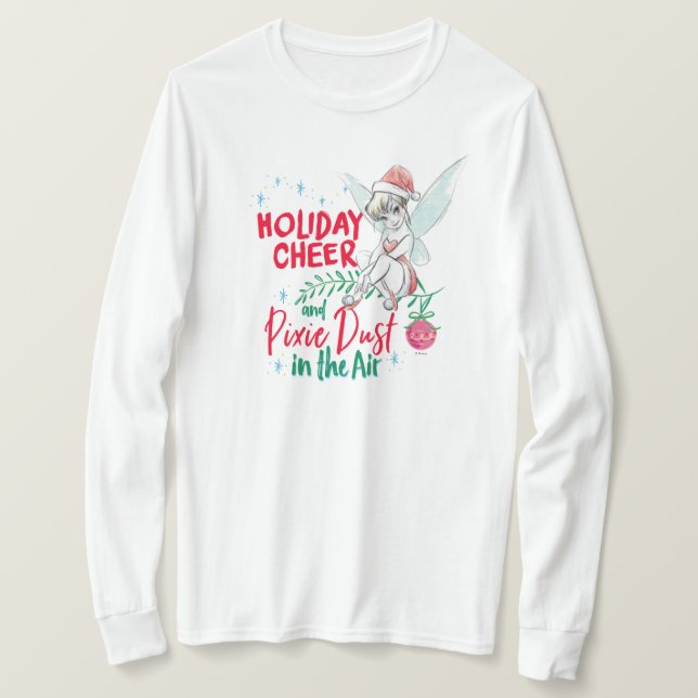 Disney | Tinker Bell | Holiday Cheer Quote T-Shirt (Design Front)
