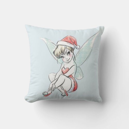 Disney  Tinker Bell  Holiday Cheer Quote Throw Pillow