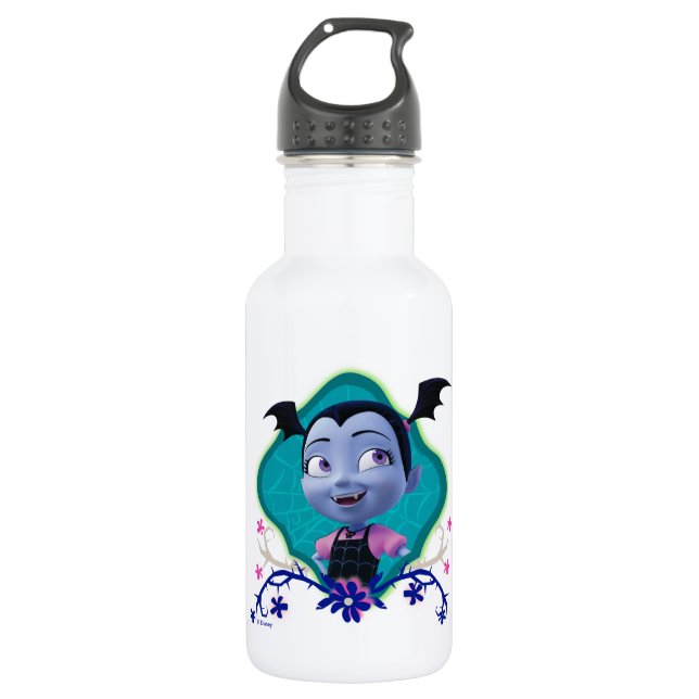 Disney | Vampirina - Vee - Gothic Floral Stainless Steel Water Bottle (Front)