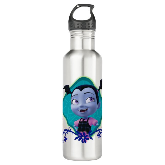 Disney | Vampirina - Vee - Gothic Floral Stainless Steel Water Bottle (Front)