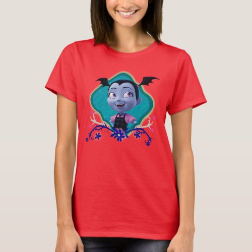 Disney  Vampirina _ Vee _ Gothic Floral T_Shirt