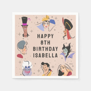 Disney Villains Birthday - Pink Napkins