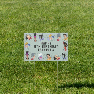 Disney Villains Birthday - Sage Green Sign