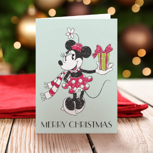Disney   Vintage Holiday Minnie Card