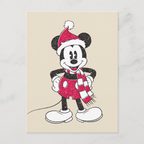 Disney  Vintage Mickey _ Festive Fun Postcard