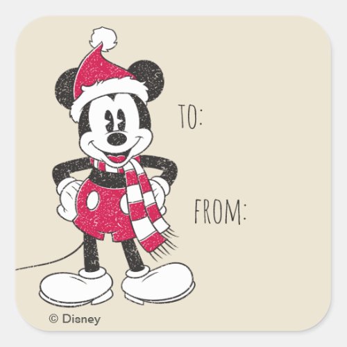 Disney  Vintage Mickey _ Festive Fun Square Sticker