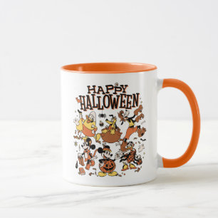 Disney Vintage Mickey Friends Happy Halloween Mug