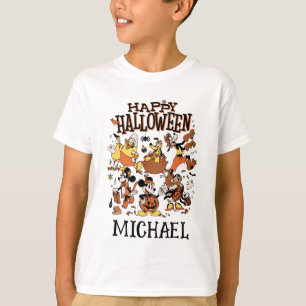 Disney Vintage Mickey Friends Happy Halloween T-Shirt