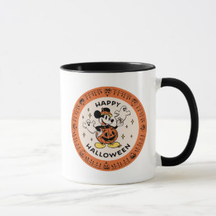 Disney Vintage Mickey Pumpkin Happy Halloween Mug