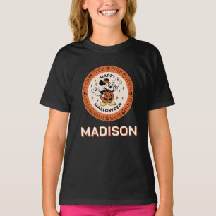 Disney Vintage Mickey Pumpkin Happy Halloween T-Shirt