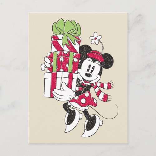 Disney  Vintage Minnie Delivering Holiday Cheer