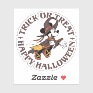 Disney Vintage Minnie Witch Happy Halloween Sticker